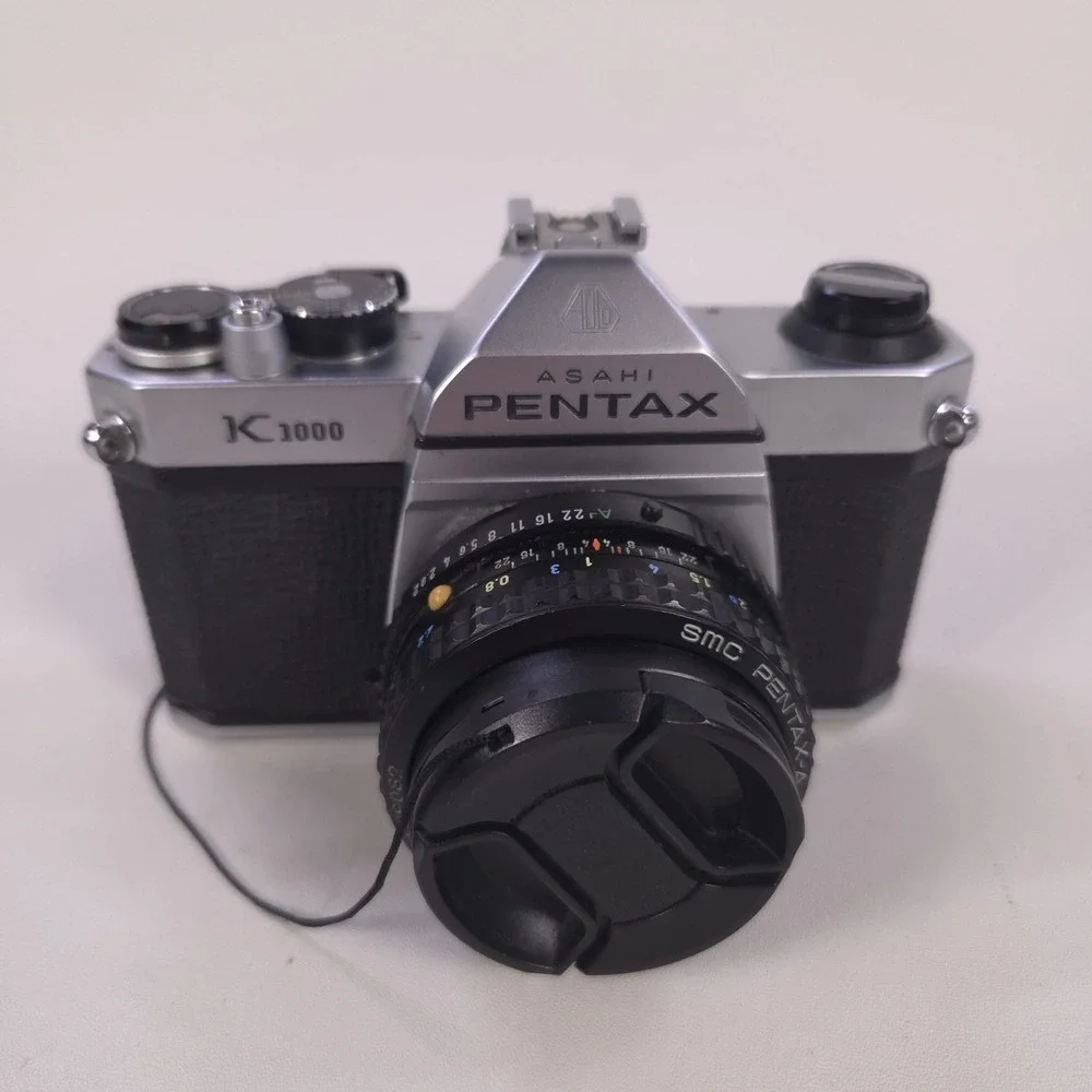 Asahi PENTAX K1000 SLR 35mm Camera SMC PENTAX-A 1:2 50mm Untested As-Is - Picture 2 of 16